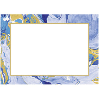Marbled Blue Self Adhesive Gift Labels - package of 12