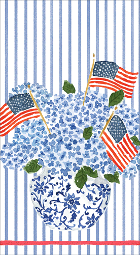 Flags And Hydrangeas Guest Towel