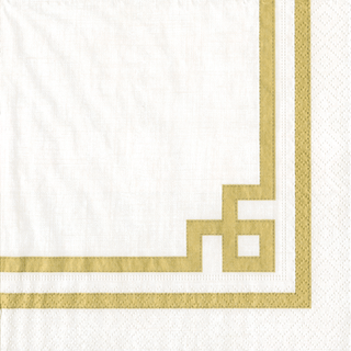 Rive Gauche-Gold And White  Napkin Box Cocktail - 40 per box