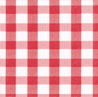 Gingham Red Napkin Cocktail