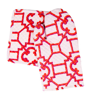Garden Trellis Fuchsia And Orange Fabc Oven Mitt/Pot Holder Set
