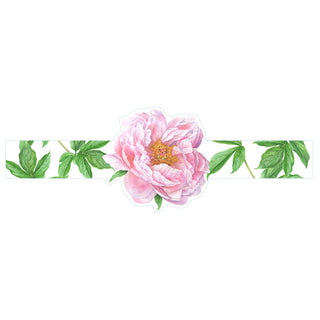 Pink Peony Die Cut Paper Napkin Rings - 8 count
