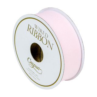 Powder Pink Grosgrain Wired Ribbon, 1" - 8 yds
