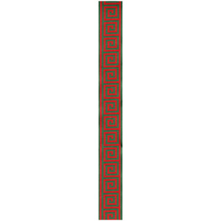 Greek Key Red/Dark Green 2" Ribbon - 6 yards per roll