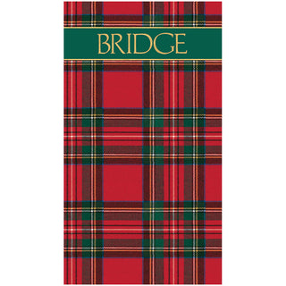 Plaid Bridge Score Pad