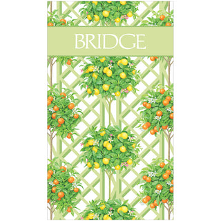 Citrus Topiaries Bridge Score Pad