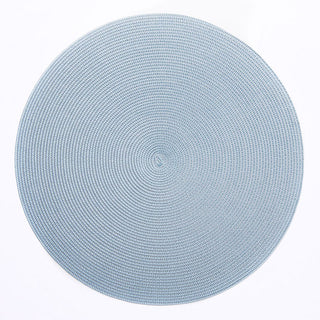 Braided Round Placemat in Silver Aqua- 1 Each