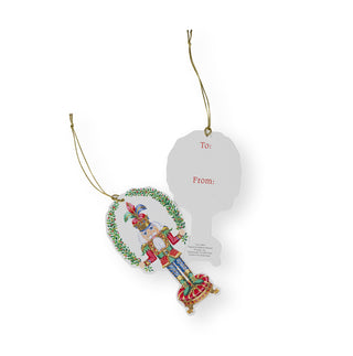 Nutcracker Christmas Foil Ornament Tag W/Header 4 Pk-Foil