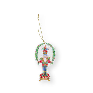 Nutcracker Christmas Foil Ornament Tag W/Header 4 Pk-Foil