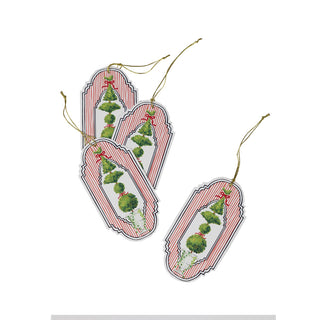 Eloise Ornament Tag W/Header 4 Pk