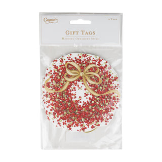 Pepperberry Foil Ornament Tag W/Header 4 Pk-Foil