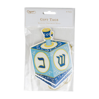 Dreidel Ornament Tag W/Header 4 Pk