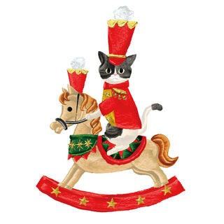 Cat And Rocking Horse Die Cut Gift Tag - 4 per package