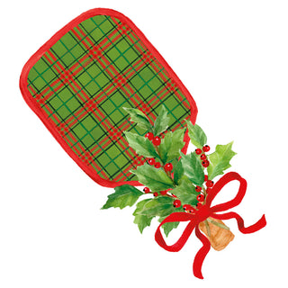 Plaid Pickleball Paddle Gift Tags - 4 Per Package