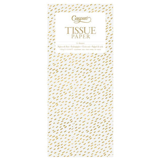 Little Dash White/Gold Tissue Pkg 4 Sheets