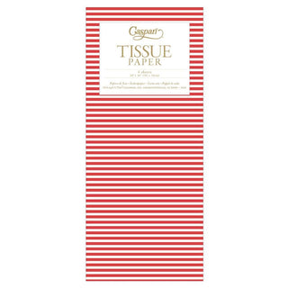 Mini Stripe Red Tissue Pkg 4 Sheets