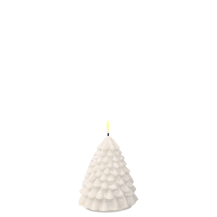 Small Christmas Tree LED Candle in White - 1 Each