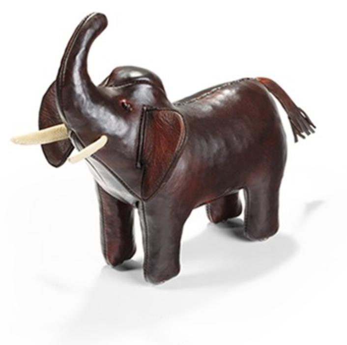 Omersa Leather Elephant- Miniature