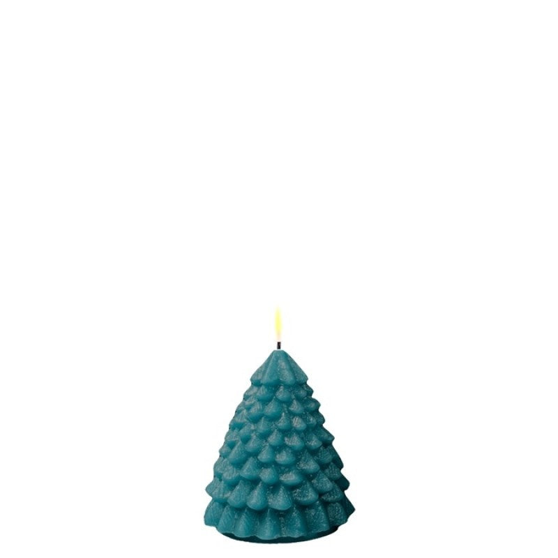 Small Christmas Tree LED Candle in Dark Green - 1 Each