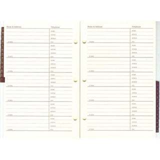 18 cm x 23 cm Address Book Paper Refill with Index Tabs - 1 Each