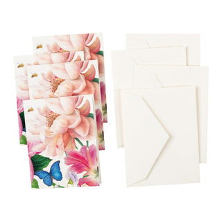 Caspari Chelsea Garden Gift Enclosure Cards - 4 Mini Cards & 4 Envelopes 10002ENC
