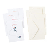 Caspari François et Fifi Gift Enclosure Cards - 4 Mini Cards & 4 Envelopes 10008ENC