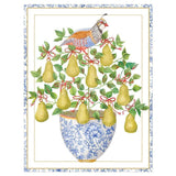Partridge in a Pear Tree Blank Christmas Cards in Cello Pack - 5 Cards & 5 Envelopes