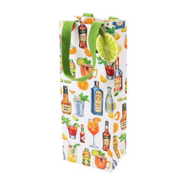 Caspari Citron Wine & Bottle Gift Bag