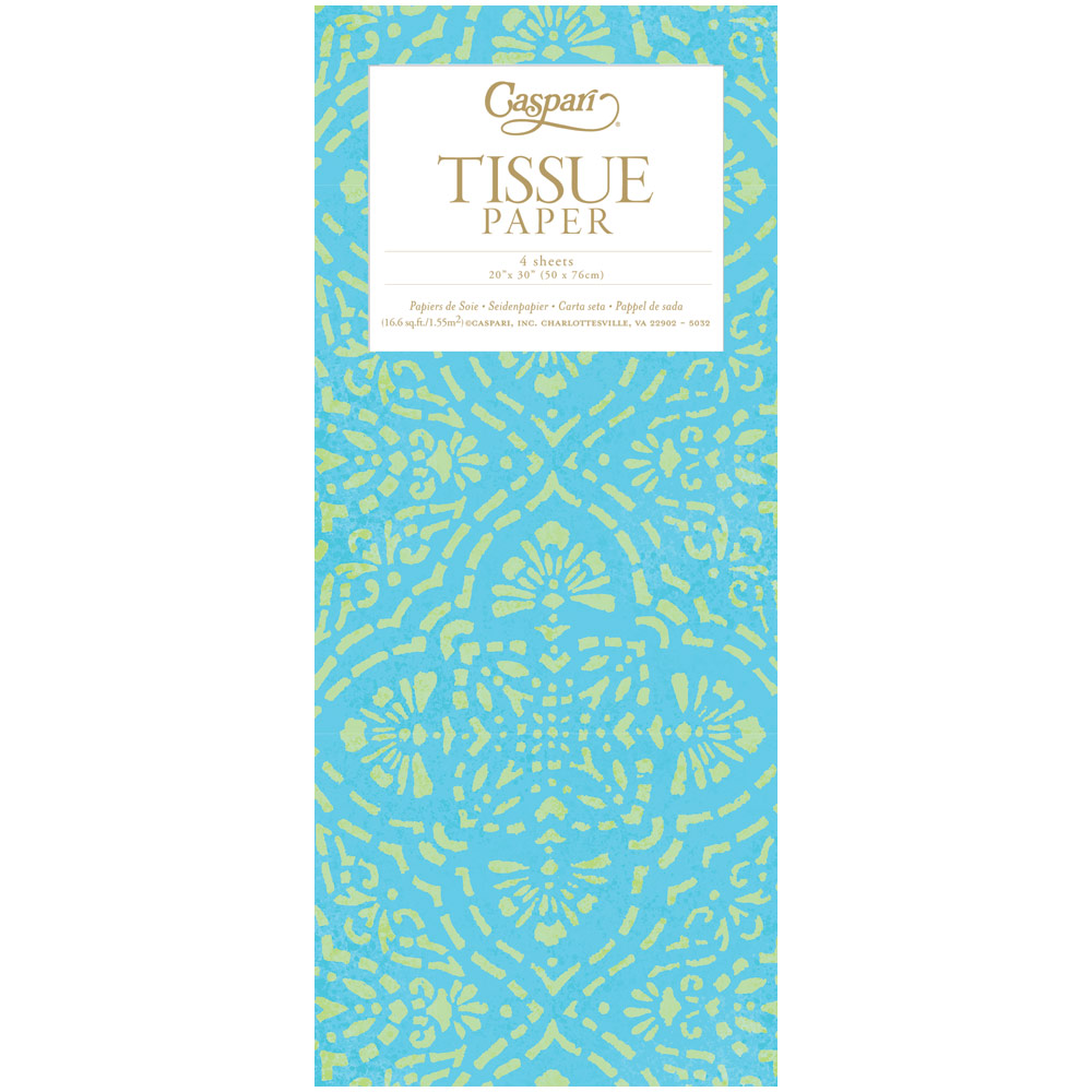 Annika Turquoise Tissue Paper - 4 Sheets Included