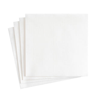 Caspari Paper Linen Solid Luncheon Napkins in White - 15 Per Package 100LG