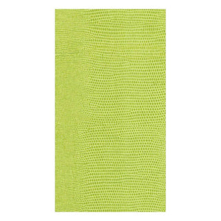 Caspari Lizard Paper Linen Guest Towel Napkins in Green - 12 Per Package 10131GG