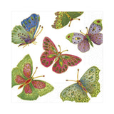 Caspari Jeweled Butterflies Paper Luncheon Napkins in Pearl - 20 Per Package 10690L