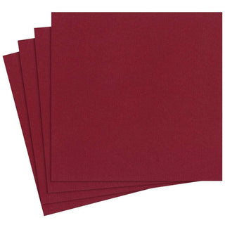 Caspari Paper Linen Solid Dinner Napkins in Cranberry - 12 Per Package 108DG