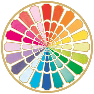 Caspari Color Wheel Round Paper Placemats - 12 Per Package 1100PPRND