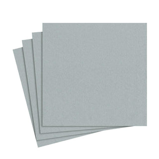 Caspari Paper Linen Solid Luncheon Napkins in Silver - 15 Per Package 111LG