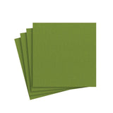 Caspari Paper Linen Solid Cocktail Napkins in Leaf Green - 15 Per Package 113CG