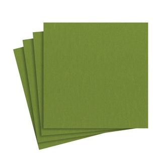 Caspari Paper Linen Solid Luncheon Napkins in Leaf Green - 15 Per Package 113LG