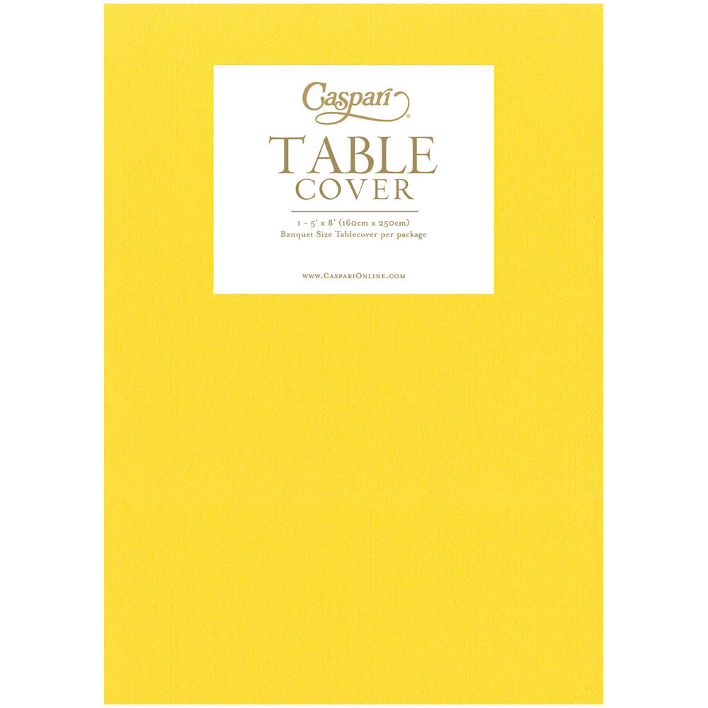 Yellow Paper Linen Table Covers - 1 Each