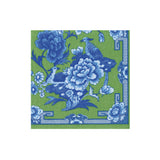 Green And Blue Plate Paper Cocktail Napkins - 20 Per Box