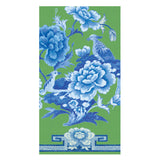 Green And Blue Plate Guest Towel Napkins - 15 Per Package