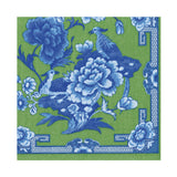 Green And Blue Plate Luncheon Napkins - 20 Per Package