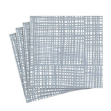 Caspari Raffiné Paper Linen Luncheon Napkins in Silver - 15 Per Package 13206LG