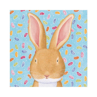 Caspari Wabbit Blue Paper Luncheon Napkins - 20 Per Package 13650L