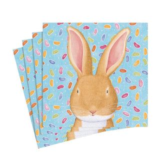 Caspari Wabbit Blue Paper Luncheon Napkins - 20 Per Package 13650L