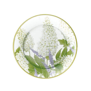 Caspari Fleurs De Mariage Paper Salad & Dessert Plates in White - 8 Per Package 13700SP