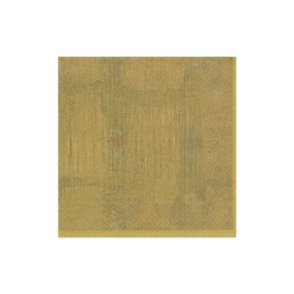 Caspari Antique Gold Paper Cocktail Napkins - 20 Per Package 13960C