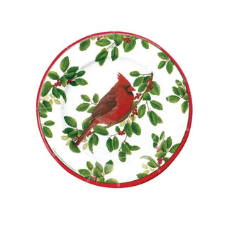 Caspari Winter Songbirds Paper Salad & Dessert Plates - 8 Per Package 14020SP