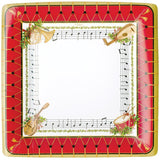 Caspari Christmas Concert Square Paper Dinner Plates - 8 Per Package 14070DP