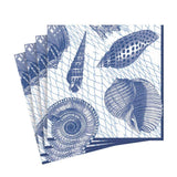 Caspari Netting and Shells Paper Luncheon Napkins in Blue - 20 Per Package 14580L