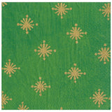 Caspari Starry Paper Dinner Napkins in Green - 20 Per Package 14682D